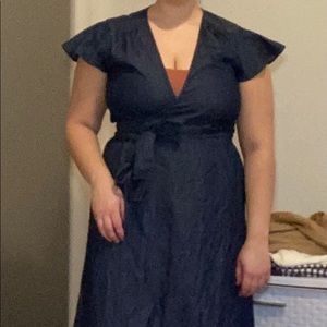 Draper James Chambray Wrap Dress